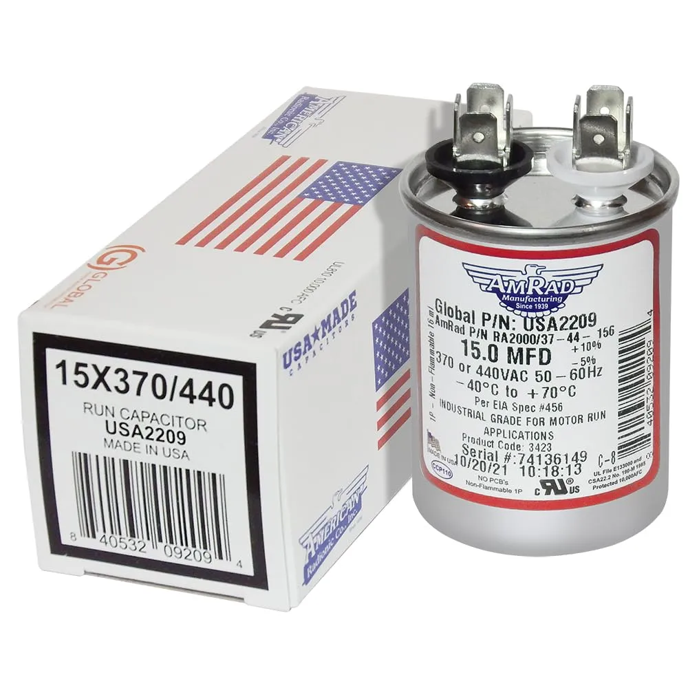 [USA2209] AMERICAN RADIONIC RUN CAPACITOR 15 µF USA2209