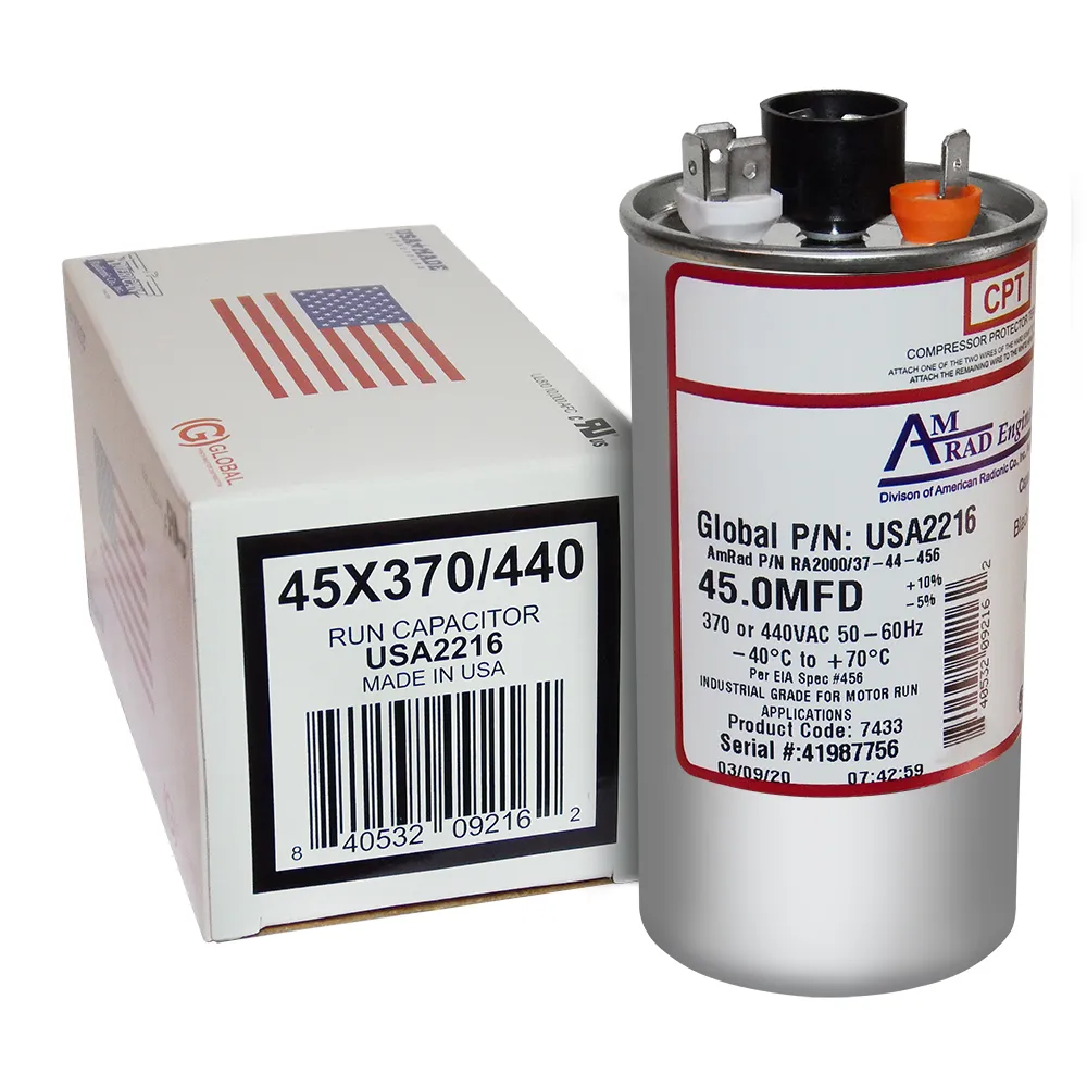 [USA2216] AMERICAN RADIONIC RUN CAPACITOR 45 µF USA2216