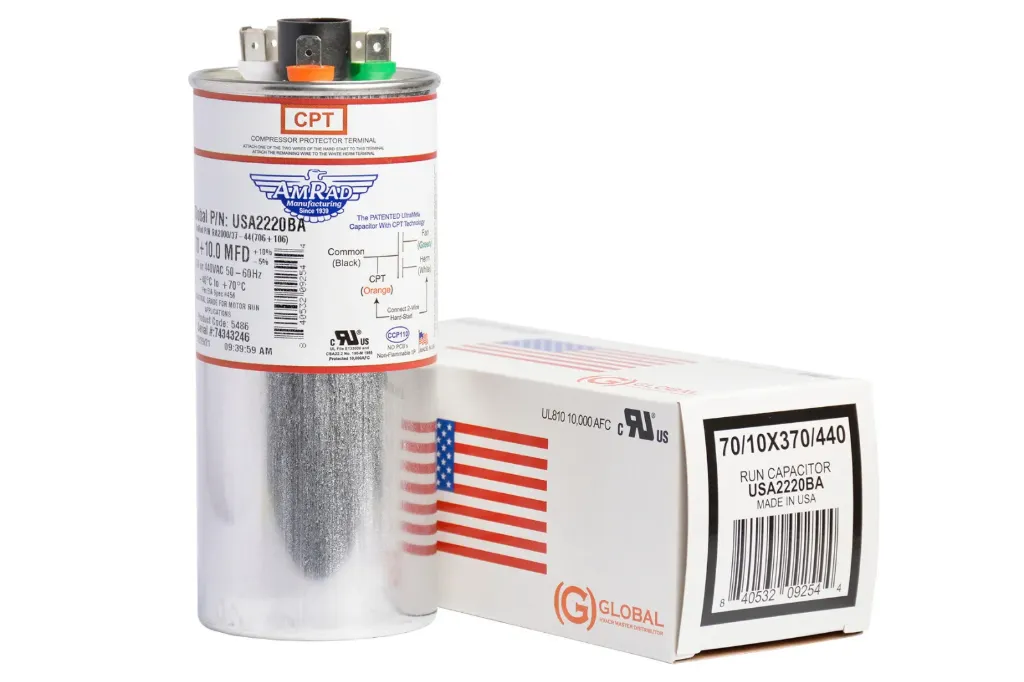 [USA2220BA] AMERICAN RADIONIC RUN CAPACITOR 70+10 µF USA2220BA