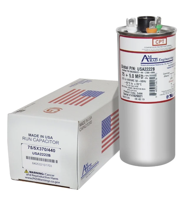 [USA2222] AMERICAN RADIONIC RUN CAPACITOR 20+5 µF USA2222