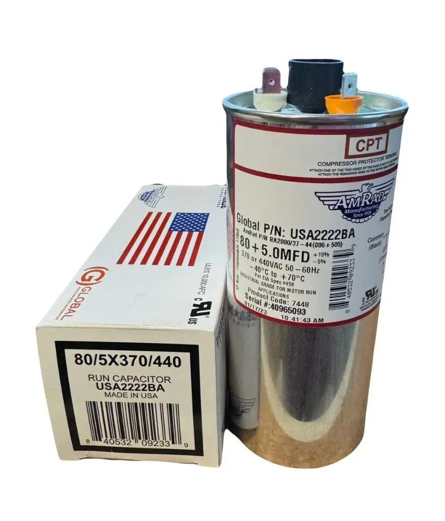 [USA2222BA] AMERICAN RADIONIC RUN CAPACITOR 80+5 µF USA2222BA