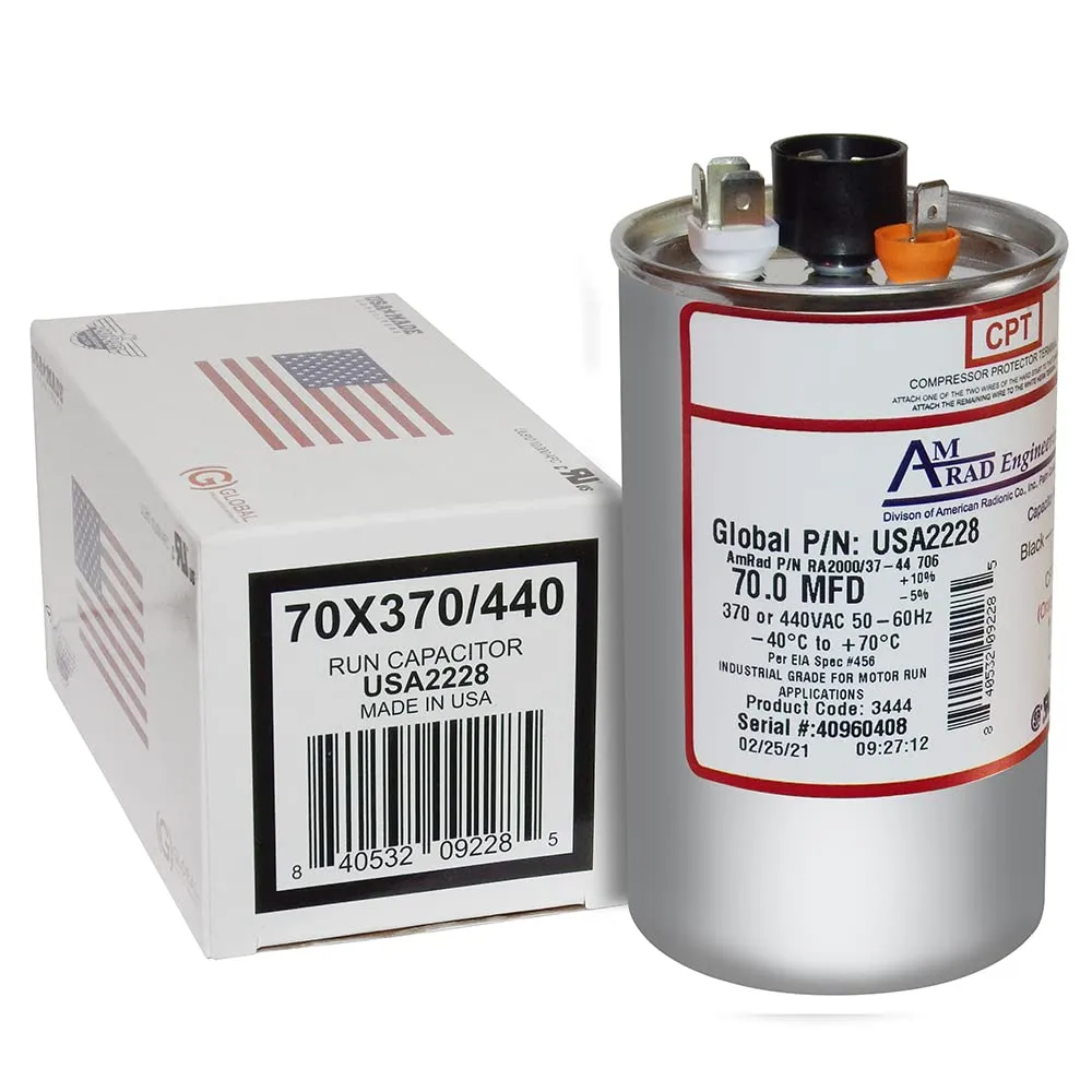 [USA2228] AMERICAN RADIONIC RUN CAPACITOR 70 µF USA2228