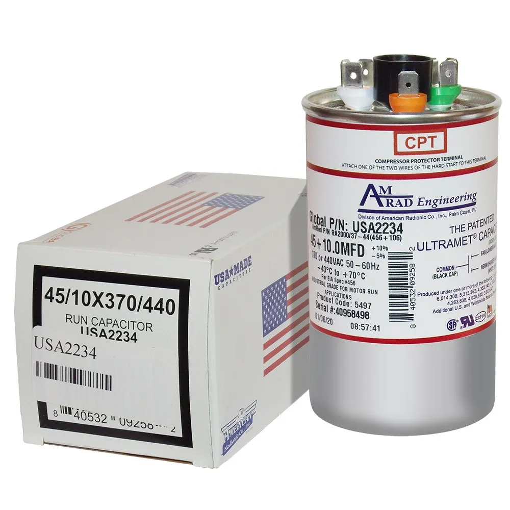 [USA2234] AMERICAN RADIONIC RUN CAPACITOR 45+10 µF USA2234