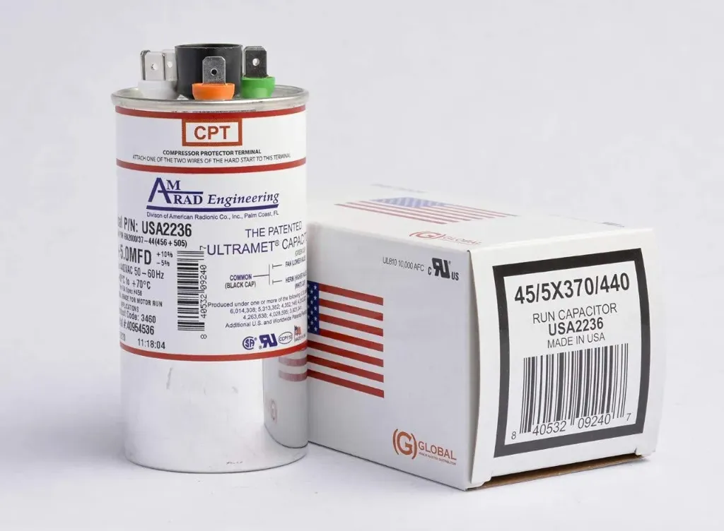[USA2236] AMERICAN RADIONIC RUN CAPACITOR 45+5 µF USA2236