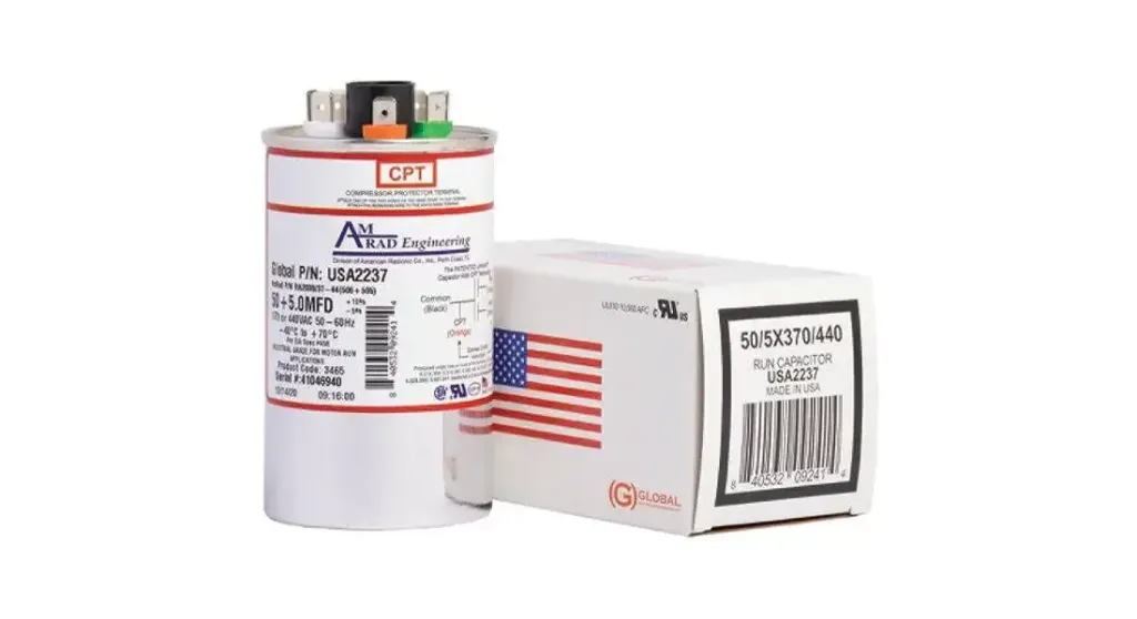 [USA2237] AMERICAN RADIONIC RUN CAPACITOR 50+5 µF USA2237
