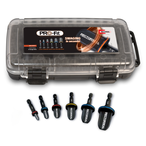 [87011] RECTORSEAL PRO-FIT SWAGING KIT 87011 PRO-Fit Swaging Kit with 6 bits -1/4" thru 7/8"
