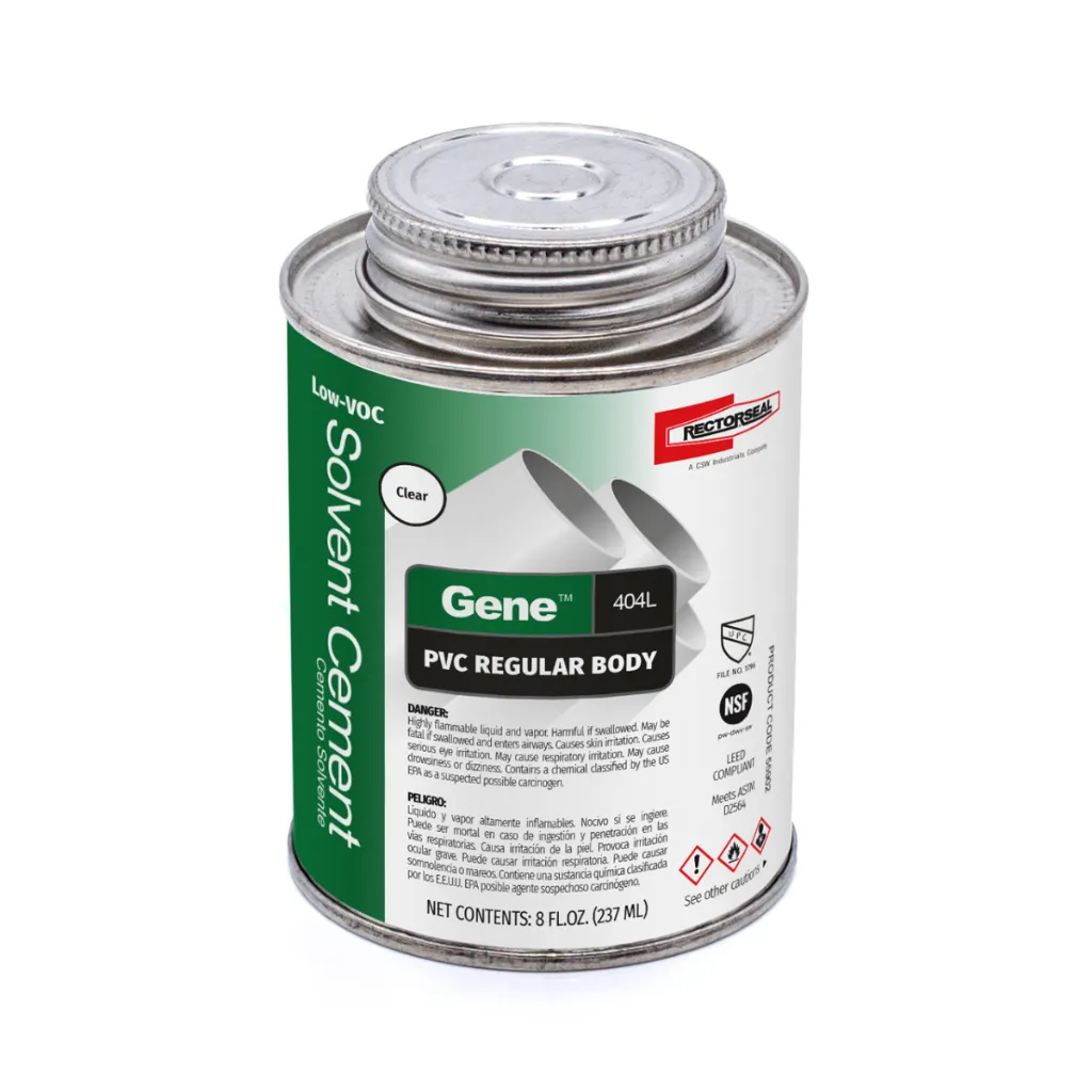 RECTORSEAL GENE 404 LOW VOC PVC 1/2 pt. PVC CEMENT 