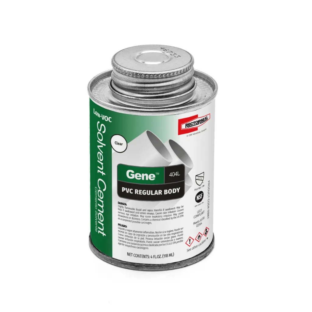 RECTORSEAL GENE 404 LOW VOC PVC 1/4 pt. PVC CEMENT  