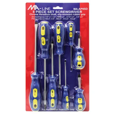 [MA-AP8SD] MA-LINE 8PC. SCREWDRIVER SET MA-AP8SD