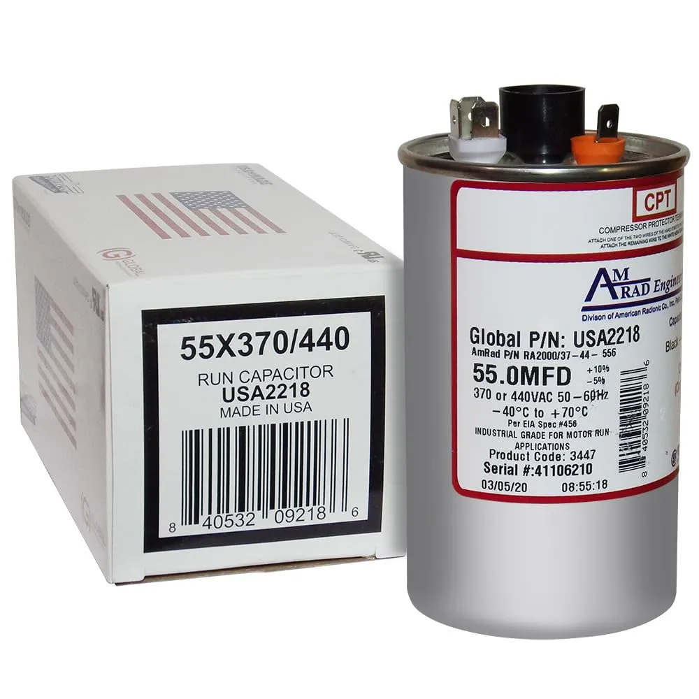 AMERICAN RADIONIC RUN CAPACITOR 55 µF USA2218